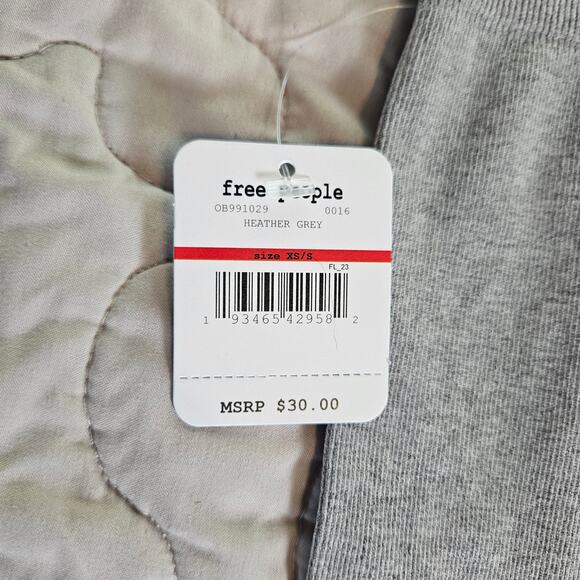 NWT Free People Seamless Bike Shorts Heather Gray Sz XS/S - Picture 7 of 8